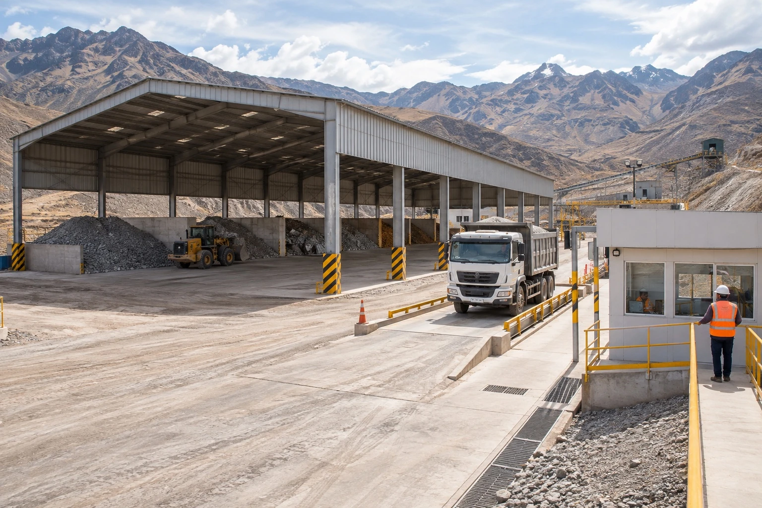 Foto referencial: instalaciones de recepción, acopio y evaluación de minerales